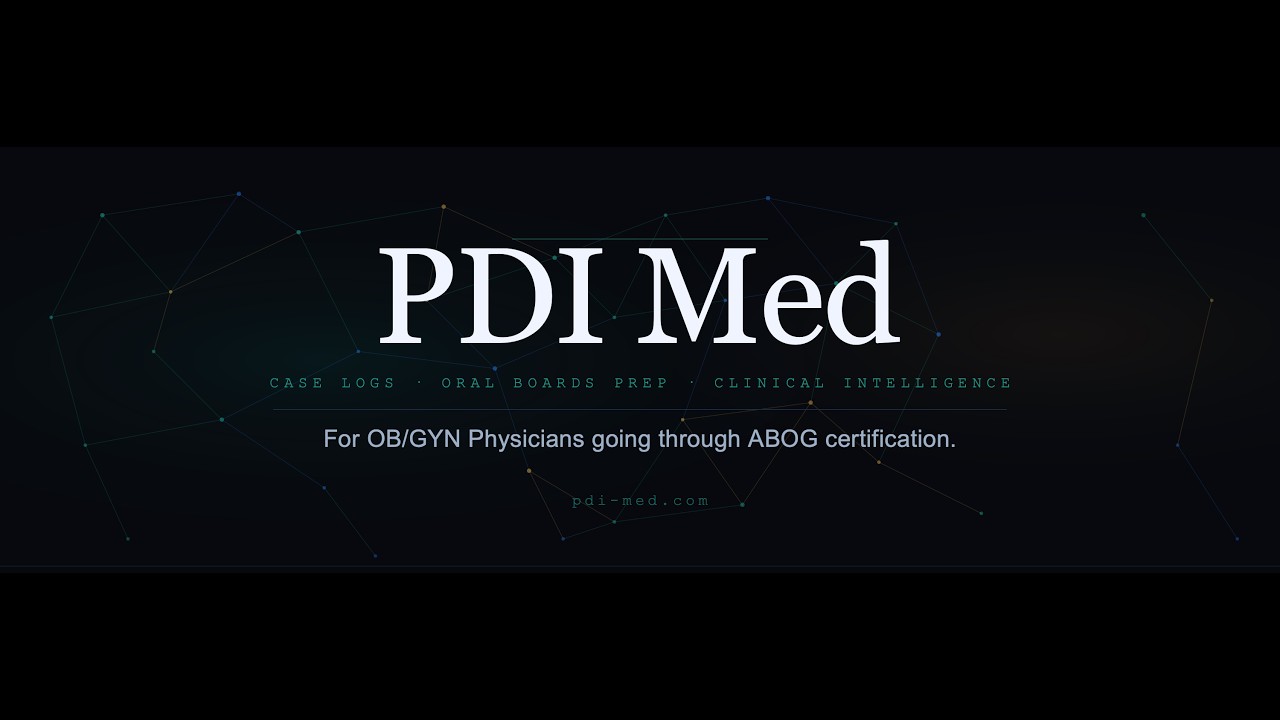 PDI Med walkthrough title card
